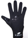 Black gaelic football gloves, all weather grip